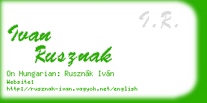 ivan rusznak business card